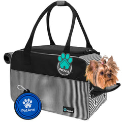 PetAmi dog purse carrier full view, ideal portable travel companion for small dogs.