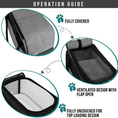 PetAmi dog purse carrier with removable sherpa bed for cozy naps.