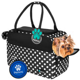 PetAmi dog purse carrier under seat layout for convenient airline travel
