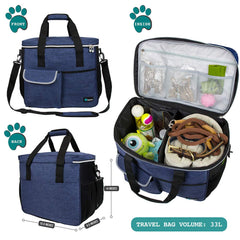 PetAmi Dog Travel Bag with collapsible bowls ready for hydration on hikes.