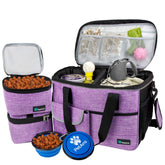 PetAmi Dog Travel Bag front view showcasing organized design for easy travel with pets