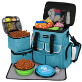 PetAmi dog travel bag teal keeps gear organized for trips and hikes.