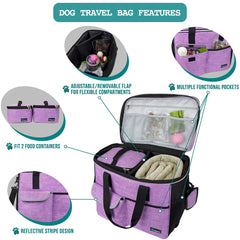 PetAmi dog travel bag water-repellent fabric protects gear on outdoors.