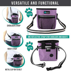 PetAmi pouch back opening for extra dog bag rolls during trips.