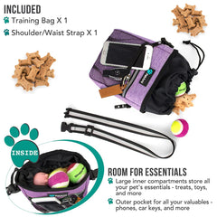 PetAmi pouch front pocket and zipper pocket organize essentials on walks.