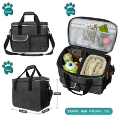 PetAmi food containers charcoal pair keep kibbles fresh on adventures.