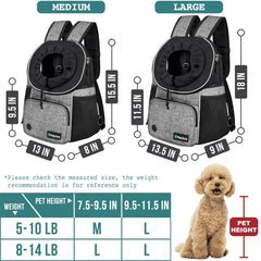 PetAmi front carrier features reflective trim for low-light visibility.