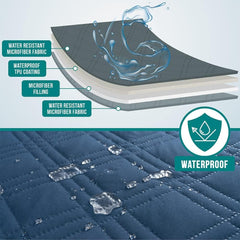 PetAmi machine-washable dog blanket blue for easy cleaning.