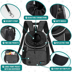 PetAmi padded-shoulder-straps emphasize comfort during long hikes and trips.
