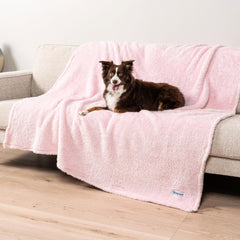 PetAmi pink sherpa fleece closeup shows soft plush texture.