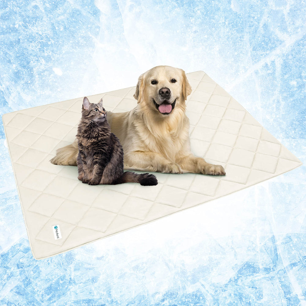 PetAmi Premium Cooling Dog Blanket folded for compact, portable comfort.