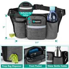 PetAmi Premium two-dog walking action supports hands-free, controlled strides.