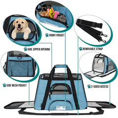 PetAmi carrier features removable sherpa bed for cozy rest