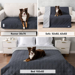 PetAmi anti-slip back keeps the couch cover in place during pets active play.