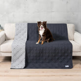PetAmi reversible furniture cover gray sofa protector keeps hair off and spills at bay.