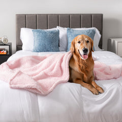 PetAmi reversible sherpa blanket with dual warm sides.