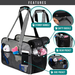 PetAmi carrier in use for travel offers comfort for pet and owner