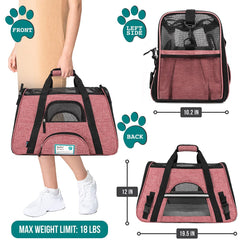 PetAmi ventilated mesh cat carrier provides airflow and comfort for calm journeys