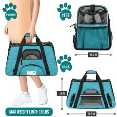 PetAmi ventilated mesh carrier for cats and small dogs ensures breathable comfort.