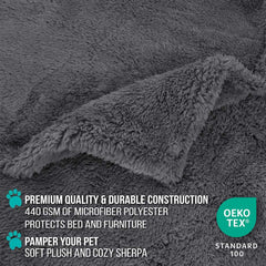 PetAmi waterproof blanket in car, protecting seats during travel.