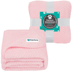 PetAmi blanket close up showing waffle texture and dual sided softness for cozy naps.