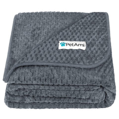 PetAmi waterproof dog blanket 60x80 gray protects furniture from spills and accidents.