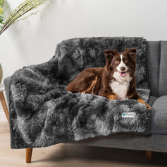 PetAmi waterproof dog blanket on sofa showing couch protection from spills.