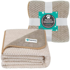 PetAmi waterproof dog blanket on sofa protects furniture from spills and hair