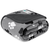 PetAmi waterproof dog blanket paw print gray on couch protects furniture