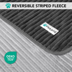 PetAmi blanket with reinforced stitching guards against chewing and mess.