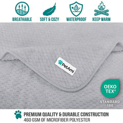 PetAmi waterproof dog blanket reversible-edges adds durable protection.