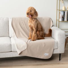 PetAmi waterproof dog blanket reversible fleece sides close-up highlighting dual-tone softness