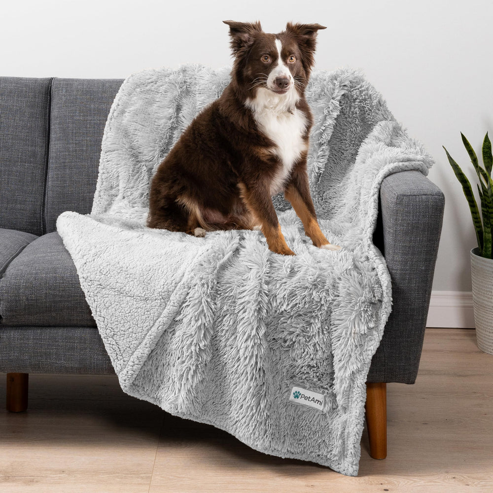 PetAmi waterproof dog blanket close-up showing leakproof surface protecting furniture
