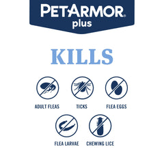 PetArmor Plus waterproof topical on dog fur: protection even after bathing or rain.