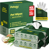 Petazy 400 wipes pack closeup for quick on-the-go refresh between baths
