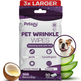 Petazy Wrinkle Wipes pack with flip lid for easy travel access.