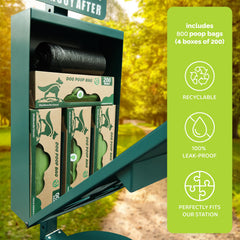 PetBar glow-in-the-dark sign improves night visibility for waste pickup.