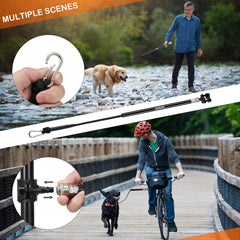 Petbetf hands-free leash on seat-post mount demonstrates secure mounting on a bike.