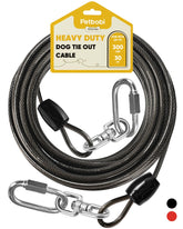 Petbobi 30ft heavy-duty tie-out closeup for secure outdoor containment