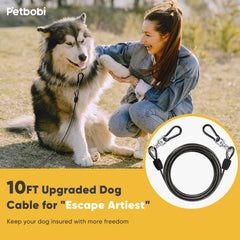 Petbobi 6mm stainless steel wire with PVC coating provides weather resistance