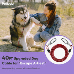 Petbobi 6mm stainless steel wire close-up shows rugged durability.