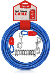 Petbobi cable para perros de 30 pies con muelle de absorción, ideal para exterior.