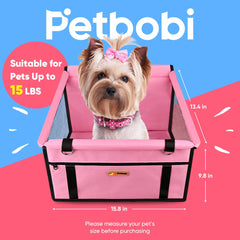 Petbobi booster seat stability tubes ensure secure travel for cats and dogs.