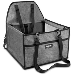 Petbobi dog car seat frame-assembly demonstrates sturdy PVC frame for secure travel