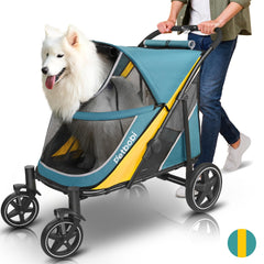 Petbobi Dog Stroller with One-Hand Fold enables quick, convenient travel with minimal effort.