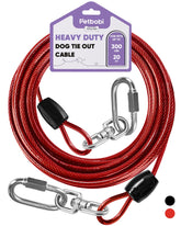 Petbobi heavy-duty dog tie-out 20ft cable for secure outdoor play and freedom.