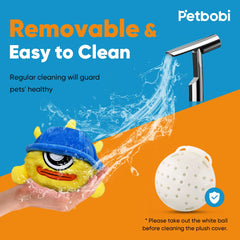 Petbobi Monster Active Ball plush cover closeup highlights soft, durable surface.