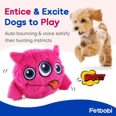 Petbobi Monster Active Ball squeak feature in action promotes engaging, energetic play.