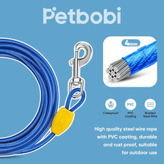 Petbobi muelle de choque en cable para perro azul: absorbe impactos.
