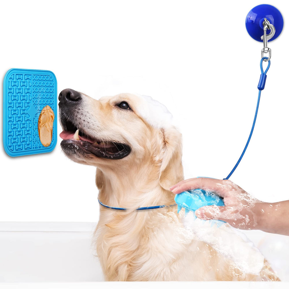 Petbobi sujeción con ventosa fuerte para baño de perros mantiene al animal seguro.
